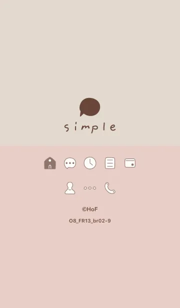 [LINE着せ替え] O8_13_ベージュ ブラウン2-9の画像1