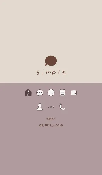 O8_13_ショコラ ブラウン2-9のLINE着せ替え