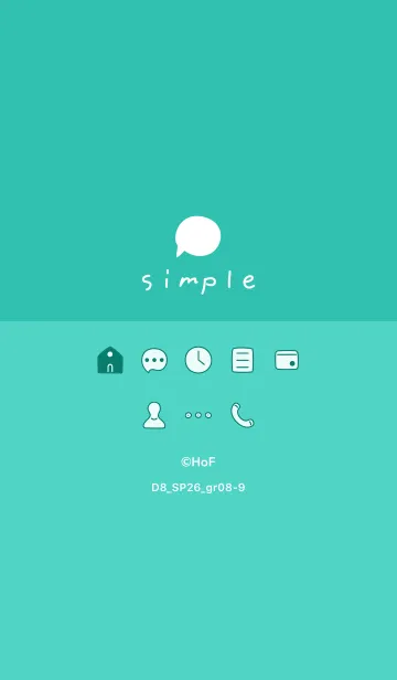 [LINE着せ替え] D8_26_グリーン8-9の画像1