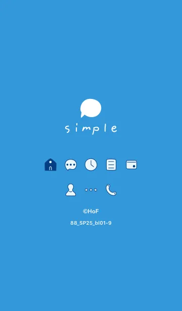 [LINE着せ替え] 88_25_ブルー1-9の画像1