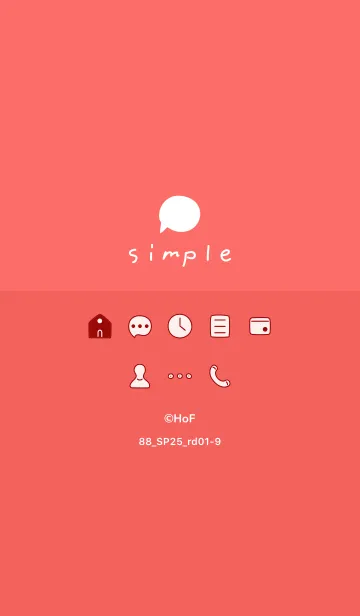 [LINE着せ替え] 88_25_レッド1-9の画像1