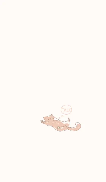 [LINE着せ替え] 猫のシンプル着せ替え～ごろりん～の画像1