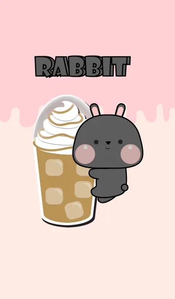 [LINE着せ替え] Mini Black Rabbit & Foods Theme (JP)の画像1