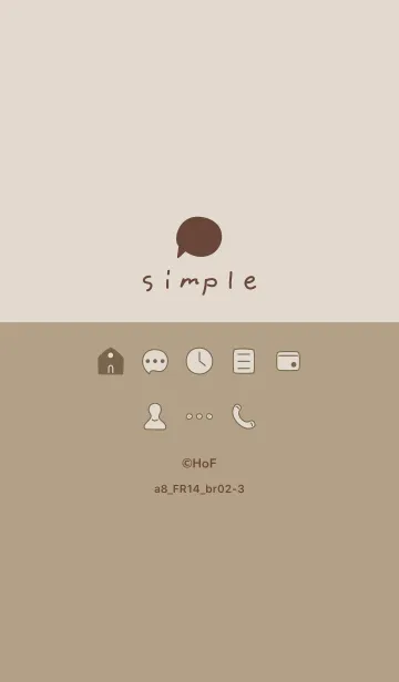 [LINE着せ替え] a8_14_ベージュ4 ブラウン2-3の画像1