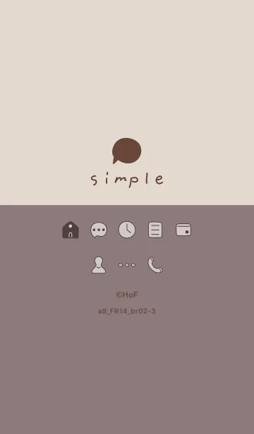 a8_14_ショコラ ブラウン2-3のLINE着せ替え