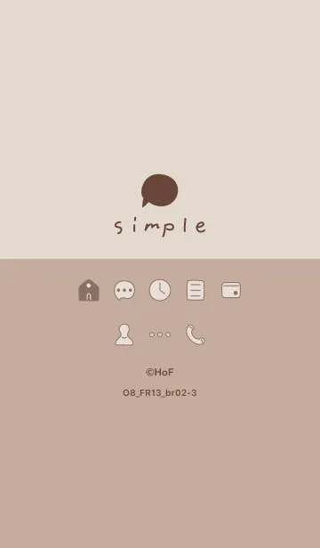 [LINE着せ替え] O8_13_ベージュ3 ブラウン2-3の画像1