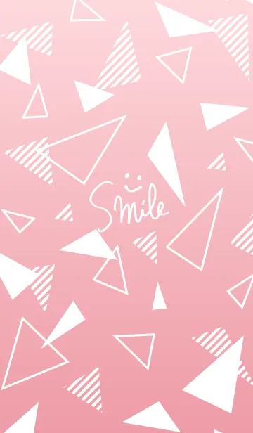 [LINE着せ替え] グラデーションと三角 ピンク3の画像1