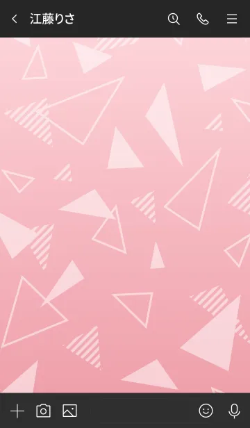 [LINE着せ替え] グラデーションと三角 ピンク3の画像3