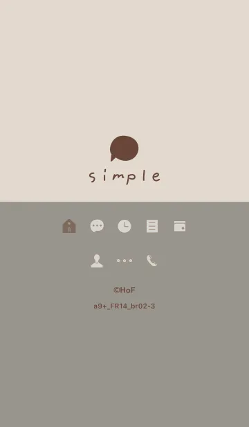 [LINE着せ替え] a9+14_スモーキーアッシュ ブラウン2-9の画像1