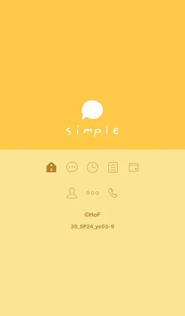 [LINE着せ替え] 39_24_イエロー3-9の画像1