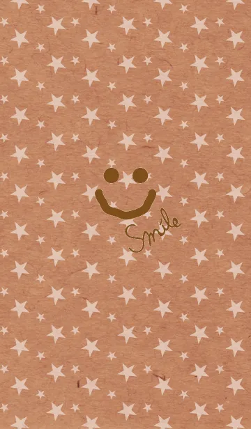 [LINE着せ替え] クラフト紙白星 スマイルの画像1