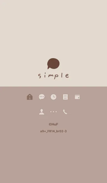 [LINE着せ替え] a9+14_ベージュ2 ブラウン2-9の画像1