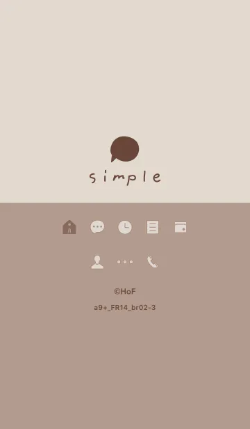 [LINE着せ替え] a9+14_ベージュ3 ブラウン2-9の画像1