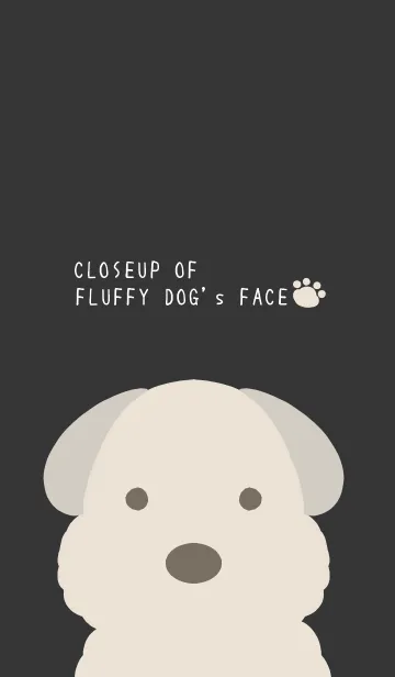 [LINE着せ替え] シンプルなもこもこ犬の着せかえ ブラックの画像1