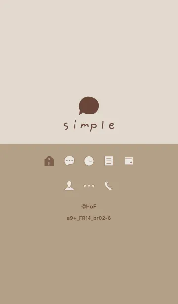 [LINE着せ替え] a9+14_ベージュ4 ブラウン2-6の画像1