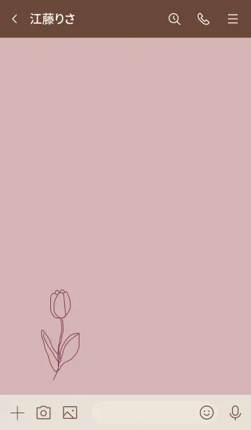 [LINE着せ替え] art tulip (pink beige)の画像3