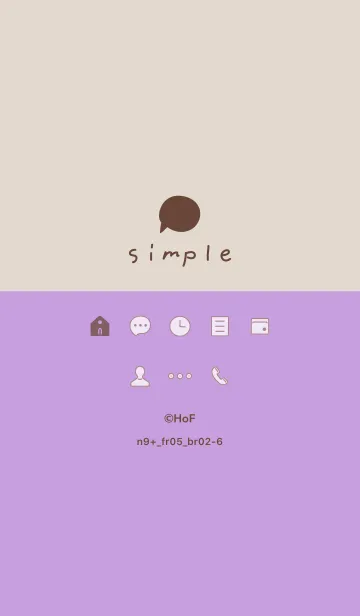[LINE着せ替え] n9+05_パープル ブラウン2-6の画像1