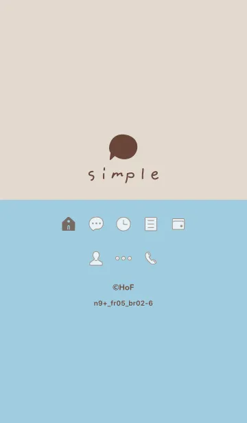 [LINE着せ替え] n9+05_シアン ブラウン2-6の画像1