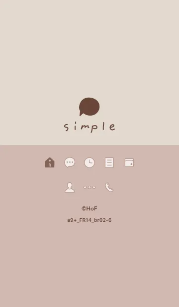 [LINE着せ替え] a9+14_ベージュ ブラウン2-6の画像1