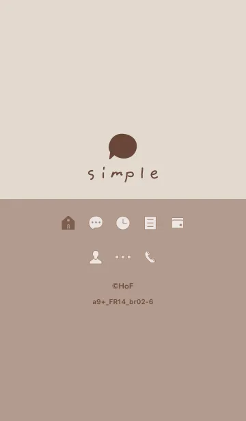 [LINE着せ替え] a9+14_ベージュ3 ブラウン2-6の画像1