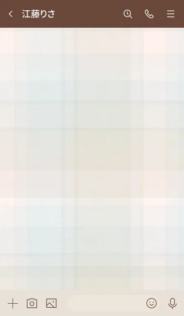 [LINE着せ替え] チェック くすみ ベージュ2の画像3