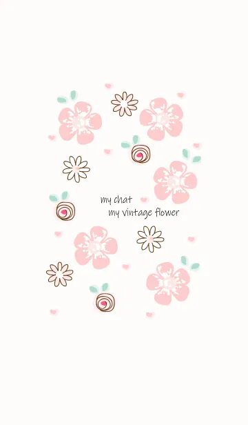 [LINE着せ替え] My chat my vintage flower 47の画像1