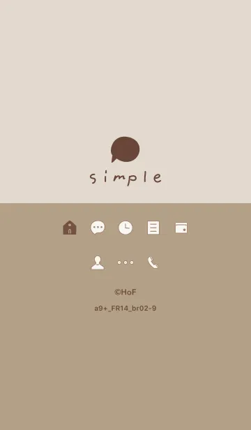 [LINE着せ替え] a9+14_ベージュ4 ブラウン2-3の画像1