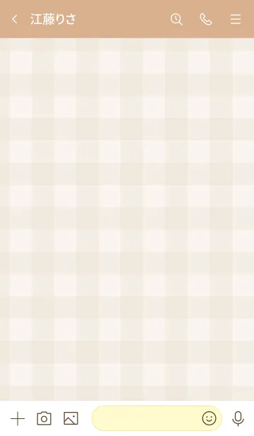 [LINE着せ替え] 茶ギンガムチェック-スマイル12-の画像3