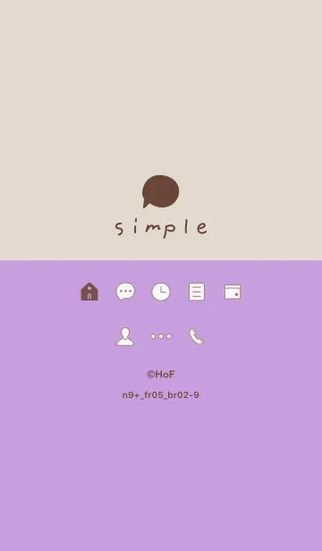[LINE着せ替え] n9+05_パープル ブラウン2-3の画像1
