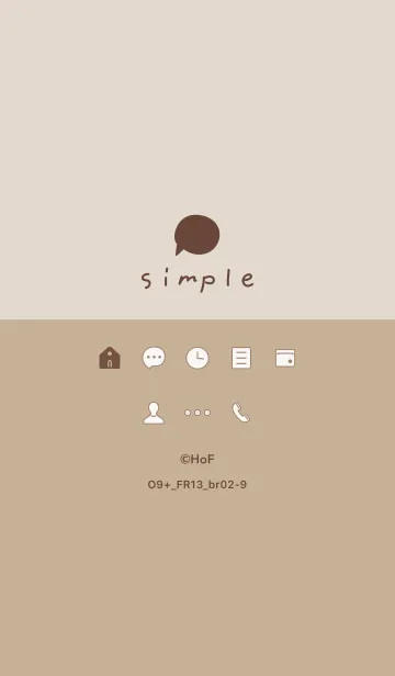 [LINE着せ替え] O9+13_ベージュ4 ブラウン2-3の画像1
