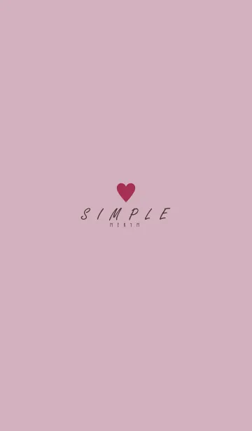 [LINE着せ替え] -DUSKY PINK BROWN SIMPLE HEART- 21の画像1
