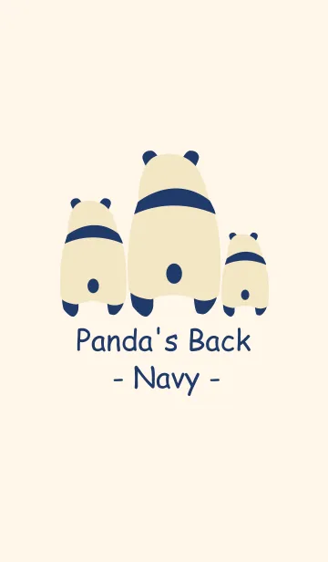 [LINE着せ替え] Panda's Back -Navy-の画像1