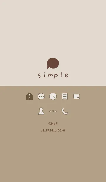 [LINE着せ替え] a8_14_ベージュ4 ブラウン2-6の画像1