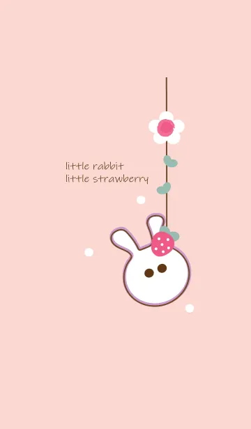 [LINE着せ替え] little rabbit with little strawberry 74の画像1