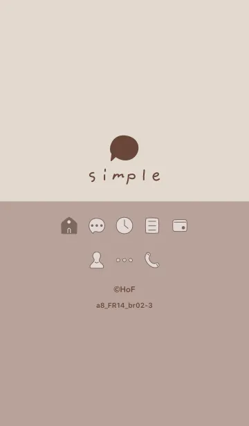 [LINE着せ替え] a8_14_ベージュ2 ブラウン2-3の画像1