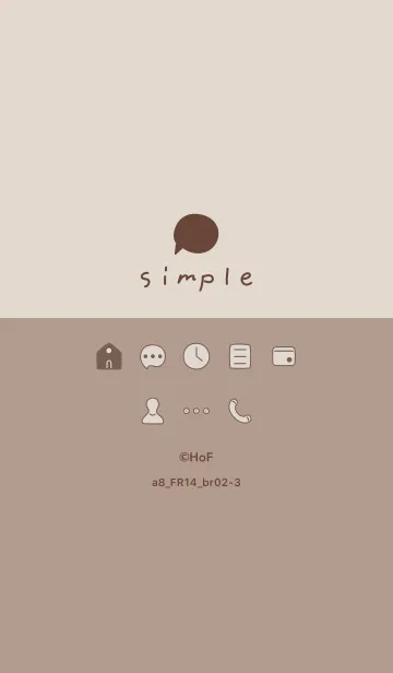 a8_14_ベージュ3 ブラウン2-3のLINE着せ替え