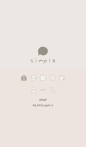 [LINE着せ替え] 88_25_ベージュ1-3の画像1