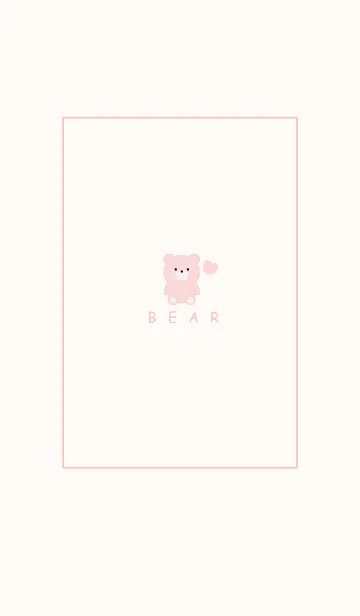 [LINE着せ替え] SIMPLE BEAR AND HEART.の画像1