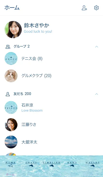 [LINE着せ替え] SUMMER SEA HAWAII 26 -BLUE DOLPHIN-の画像2