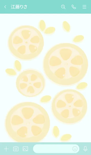 [LINE着せ替え] Sliced lemon theme 81の画像3