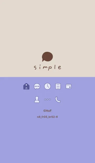 [LINE着せ替え] n8_05_ブルー ブラウン2-6の画像1