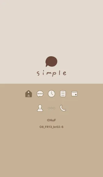 [LINE着せ替え] O8_13_ベージュ4 ブラウン2-6の画像1