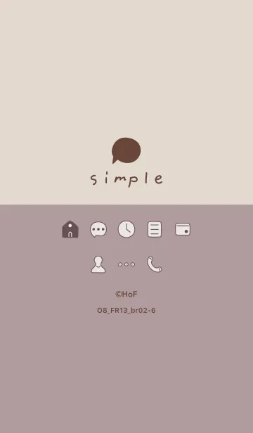 O8_13_ショコラ ブラウン2-6のLINE着せ替え