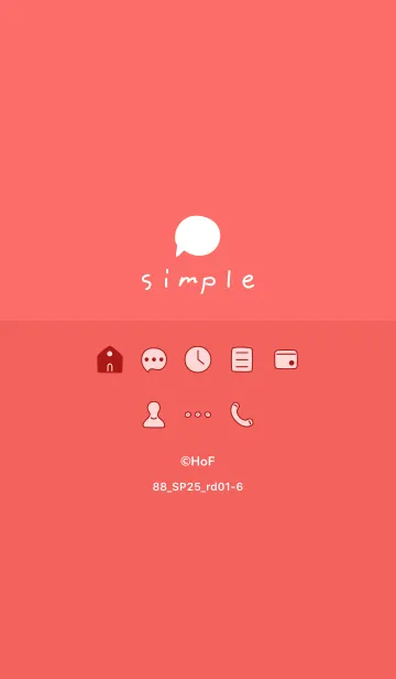 [LINE着せ替え] 88_25_レッド1-6の画像1