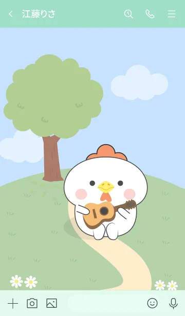 [LINE着せ替え] Love Emotions White Chicken Theme (JP)の画像3