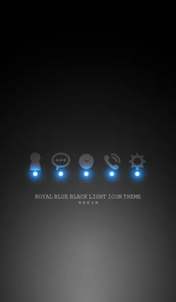 [LINE着せ替え] ROYAL BLUE BLACK LIGHT ICON THEMEの画像1