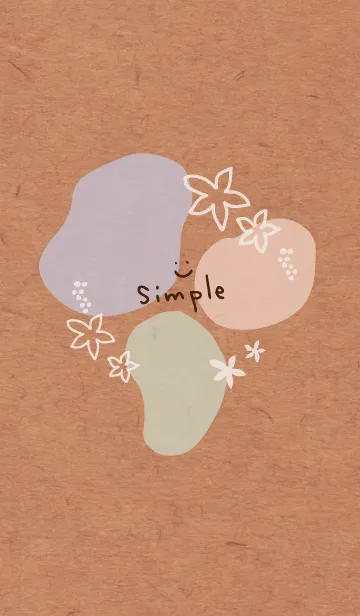 [LINE着せ替え] 有機的な丸と花3の画像1