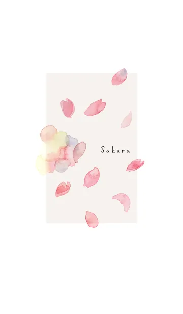 [LINE着せ替え] Sakura 桜の花びらの着せかえ。水彩の画像1