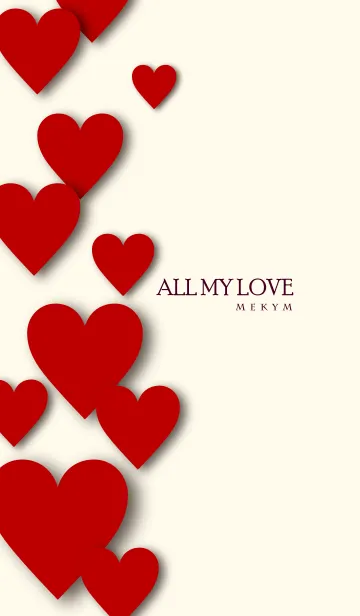 [LINE着せ替え] ALL MY LOVE -RED HEART- 4の画像1