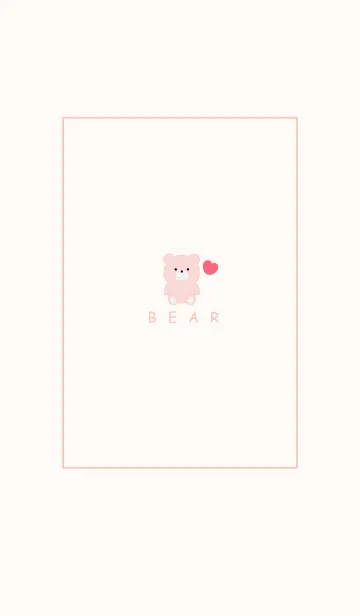 [LINE着せ替え] SIMPLE BEAR AND HEART 2の画像1